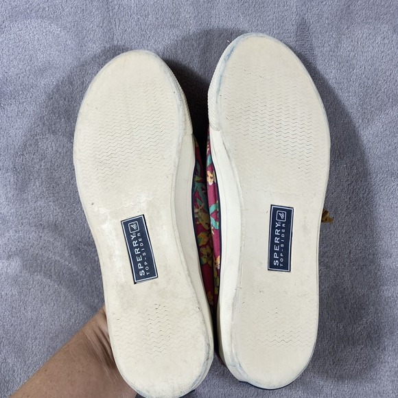 Sperry Shoes Sneakers Womens 7M Seacoast Top Sider Pink Floral Spring Summer - Picture 7 of 7